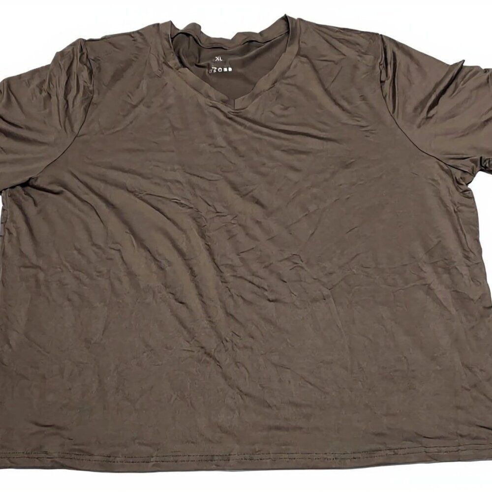 Brown Color V-Neck T-Shirt